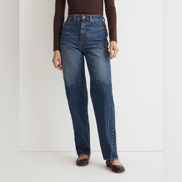 Madewell Baggy Tapered Jeans Fanwell Wash Two-Tone Edition SZ 25 - Picture 1 of 5
